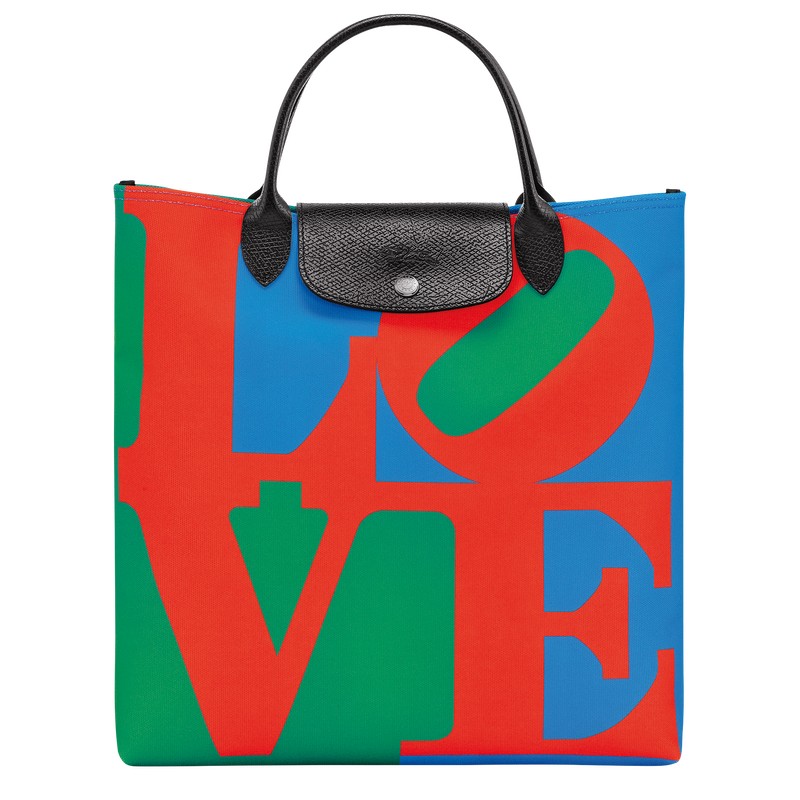 Longchamp Longchamp X Robert Indiana L Handbag Rood Donkerblauw | XSRF97851