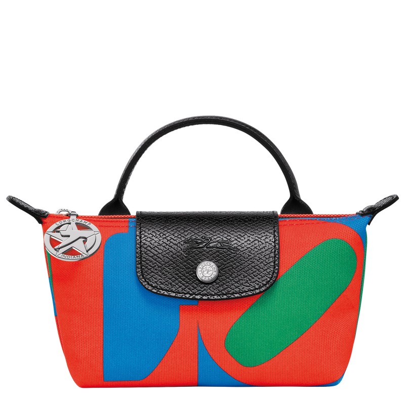 Longchamp Longchamp X Robert Indiana Pouch Rood Donkerblauw | SFVM89304