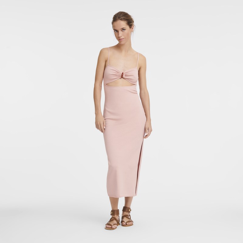 Longchamp Midi Dress Nude | NZLK35120