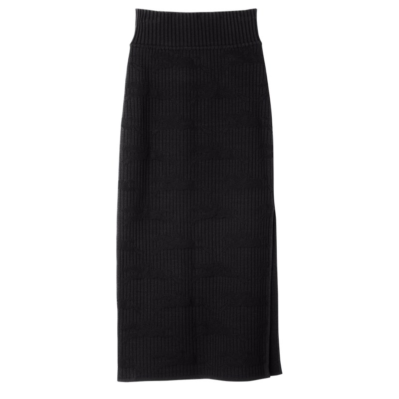 Longchamp Midi Skirt Zwart | BRMK93501