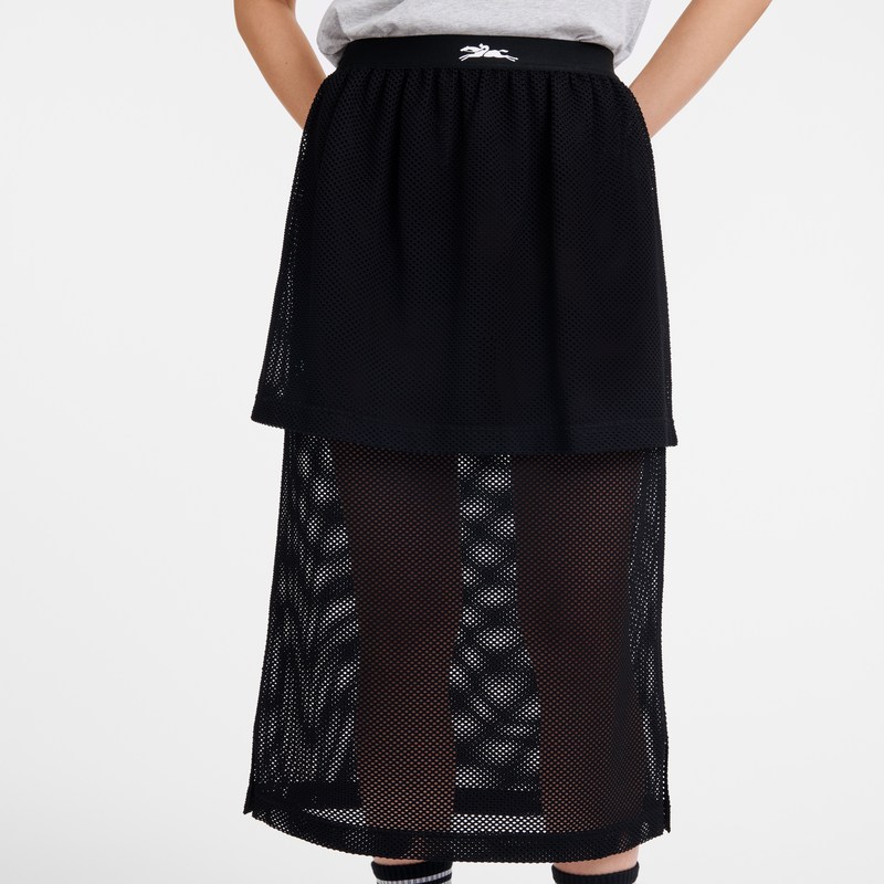 Longchamp Midi Skirt Zwart | OEDY78925