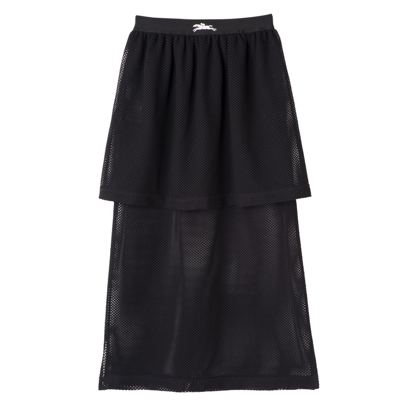 Longchamp Midi Skirt Zwart | OEDY78925