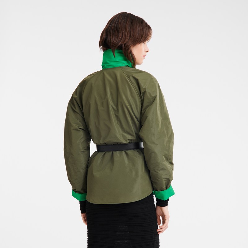 Longchamp Padded Blouson Khaki Groen | KMLA15846