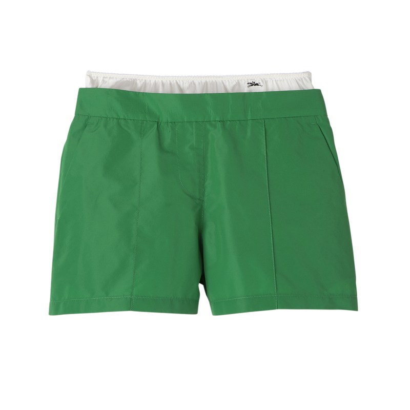 Longchamp Short Pants With Belt Patch Groen | VNCS63475