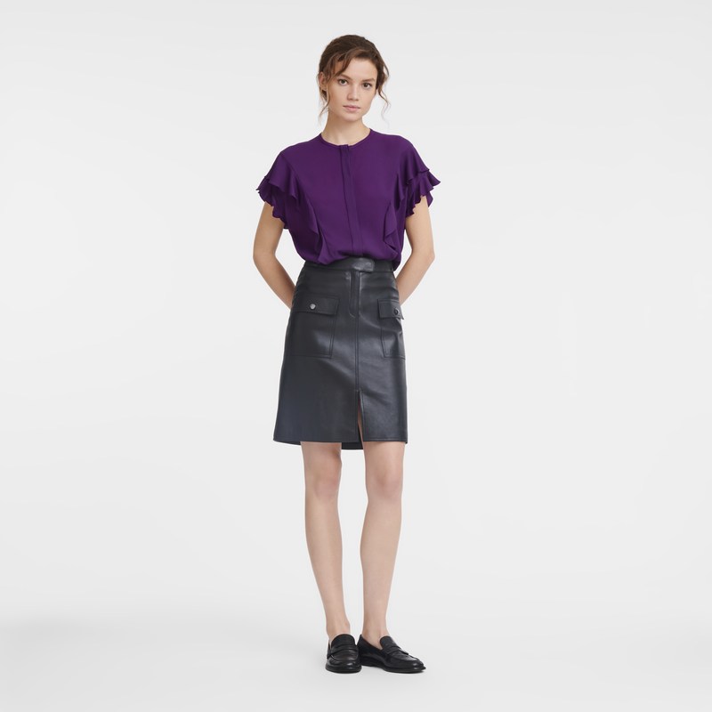 Longchamp Skirt Zwart | LVUH09651