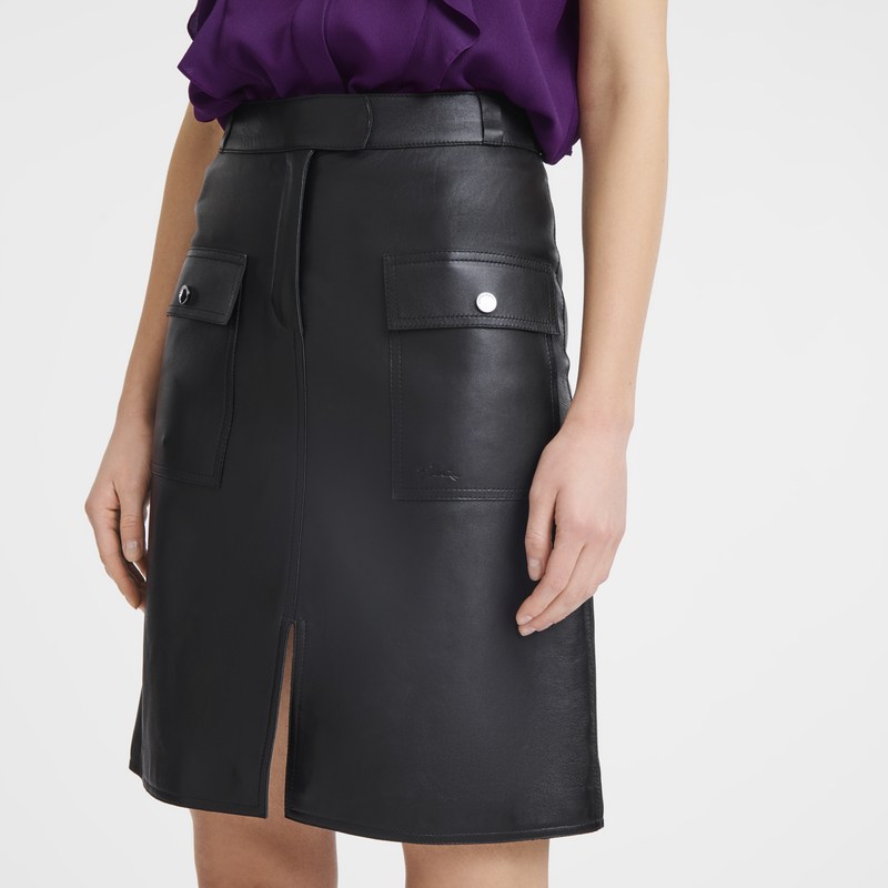 Longchamp Skirt Zwart | LVUH09651