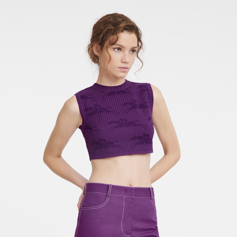 Longchamp Sleeveless Top Violet | WTPV06187