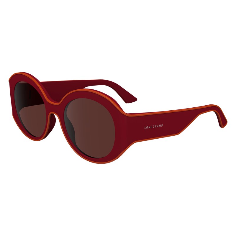 Longchamp Sunglasses Rood Donkerblauw | AJXP56198