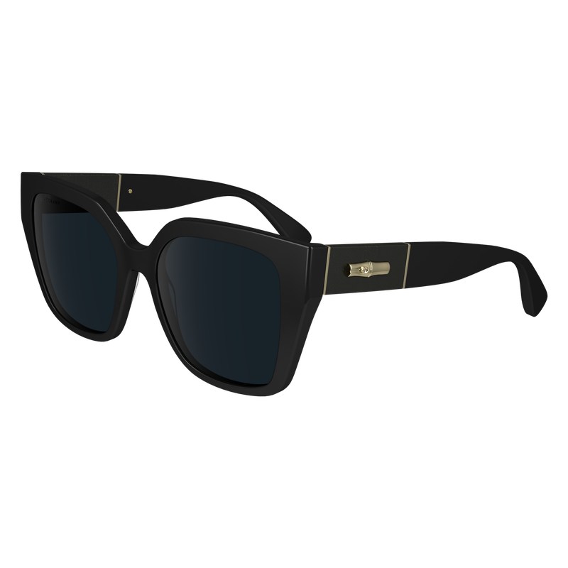 Longchamp Sunglasses Zwart | FWJO93164