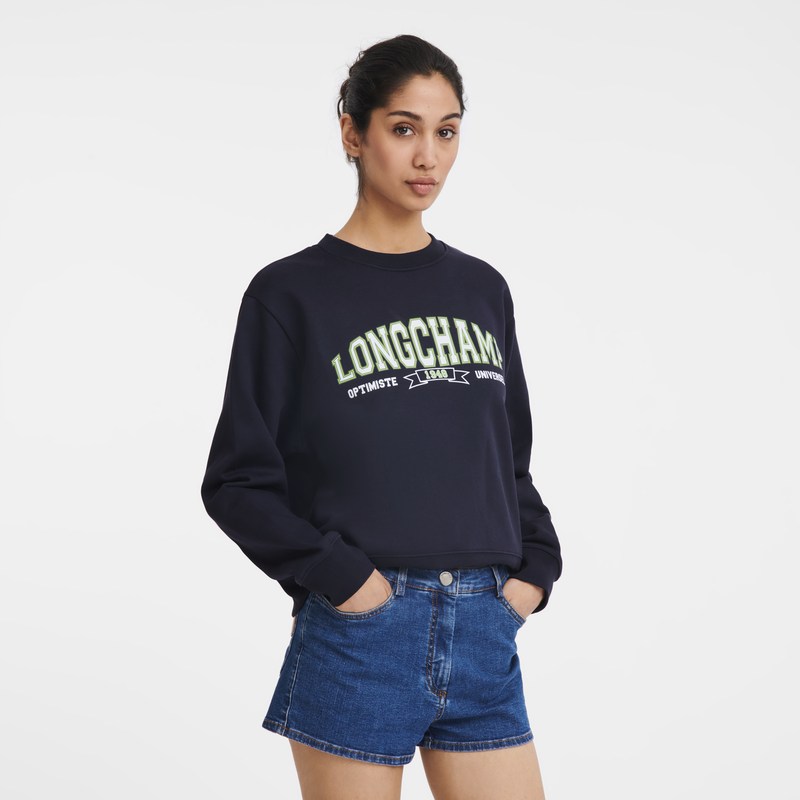 Longchamp Sweatshirt Donkerblauw | MKYO25409