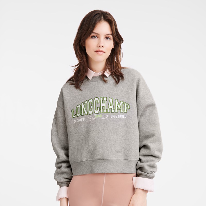 Longchamp Sweatshirt Grijs | QWRV50314