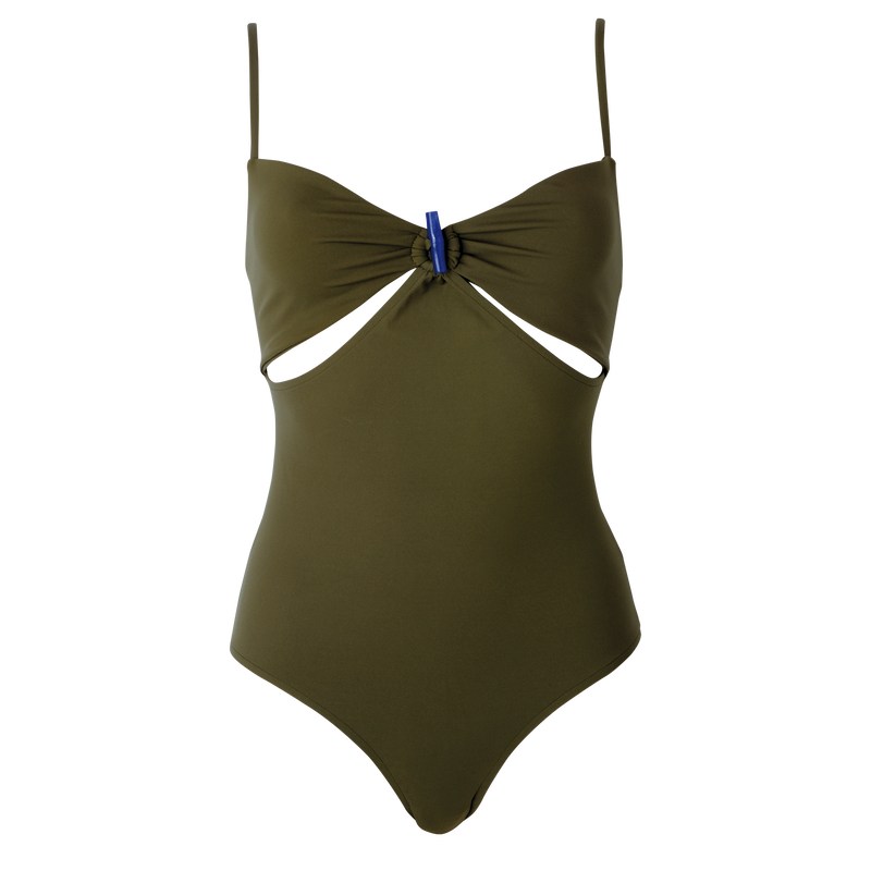 Longchamp Swimsuit Khaki | PJOW02897