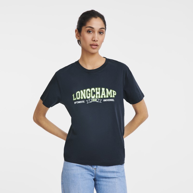 Longchamp T-shirt Donkerblauw | IPZY32104