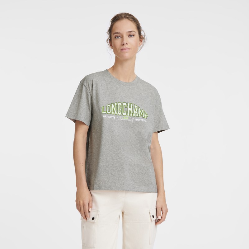 Longchamp T-shirt Grijs | ZKMT67821