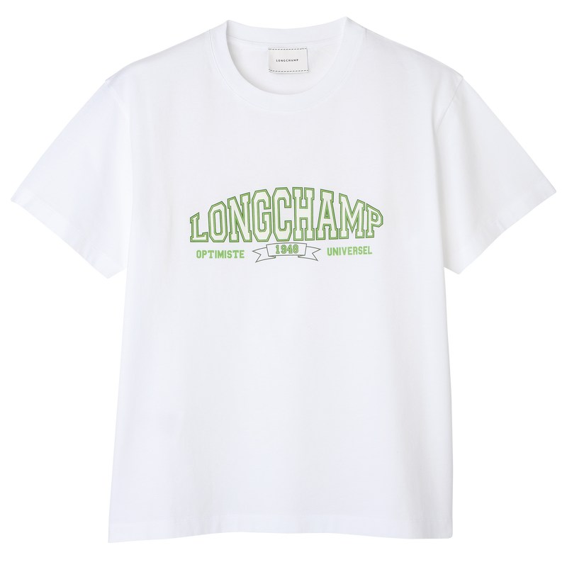 Longchamp T-shirt Wit | NZAY21673