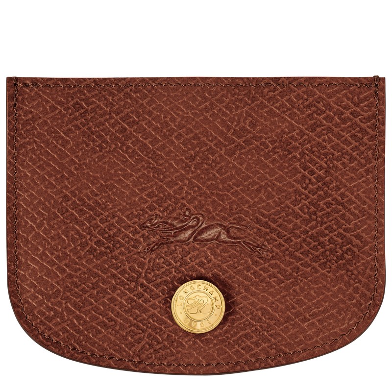 Longchamp Épure Card Holder Bruin | YDJT25689