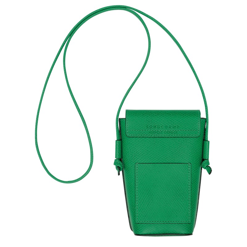 Longchamp Épure Phone Case With Leather Lace Groen | FAYM27896