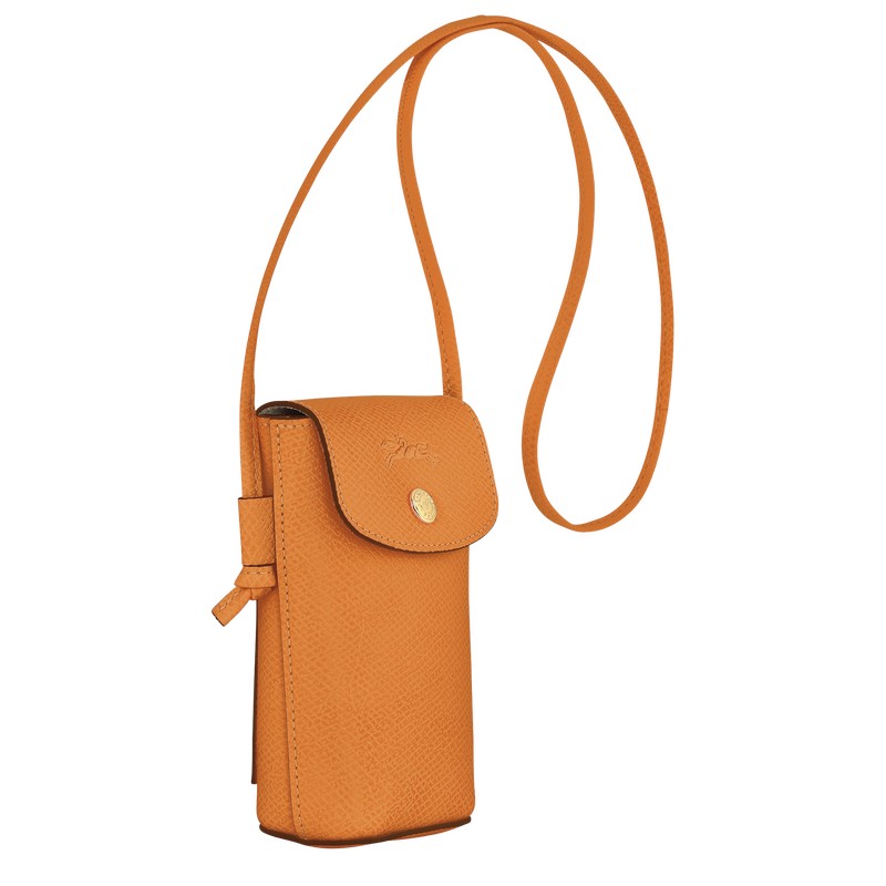 Longchamp Épure Phone Case With Leather Lace Abrikoos | SYJW37912